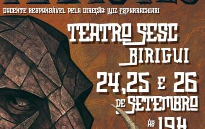 Senac Araçatuba encerra curso de Teatro com espetáculo 'Mamutes' no Sesc Birigui