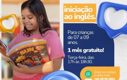 Excellent Global abre nova turma gratuita de iniciação ao inglês para crianças