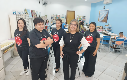 Orientadora Andréa Akahoshi Colombo e equipe fortalecem ensino no Kumon Andradina