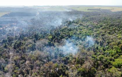 Defesa Civil do Estado acompanha combate a incêndio que já dura 3 dias em Alto Alegre