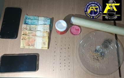 Polícia Militar prende homem por tráfico de drogas