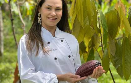 Rafaela Bini de Farias Meira destaca a importância do cultivo do cacau e a valorização da produção nacional