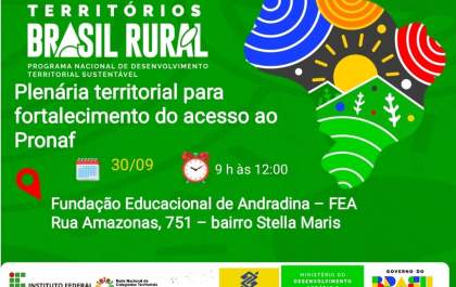 Andradina sedia Plenária Territorial para fortalecimento do acesso ao PRONAF
