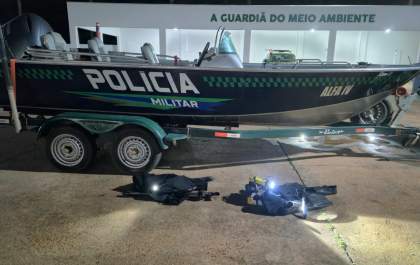 PMA autua dois homens por pesca subaquática ilegal no Rio Sucuriú em Três Lagoas