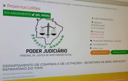 TJMS realiza leilão de mais de 100 veículos com lances a partir de R$ 1,4 mil