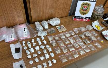 Polícia Civil de Araçatuba prende homem com mais de 600 gramas de maconha do tipo ICE e outras drogas
