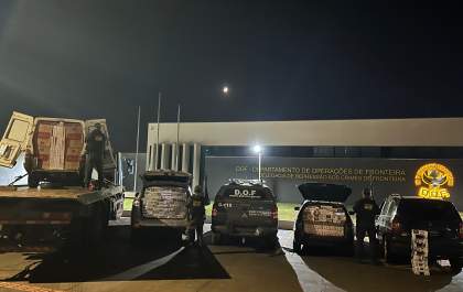 DOF intercepta comboio com mais de 11 mil pacotes de cigarros contrabandeados