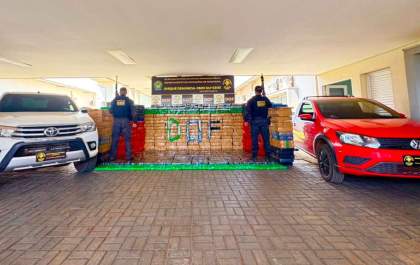 DOF apreende 3,8 toneladas de droga e recupera dois veículos furtados em um entreposto na capital do estado