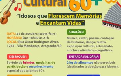 Sarau Cultural 60+ valoriza talentos da melhor idade em Araçatuba