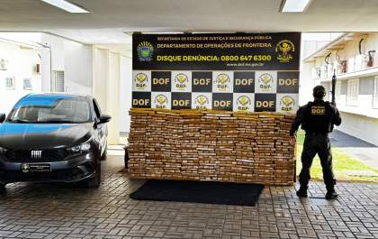 DOF apreende 633 kg de maconha em entreposto de drogas no interior do estado de MS