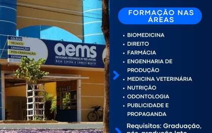 AEMS abre processo seletivo para professores em diversas áreas
