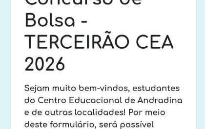 CEA abre inscrições para Concurso de Bolsas do Terceirão 2026