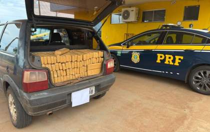 PRF apreende 420 Kg de maconha na BR-262
