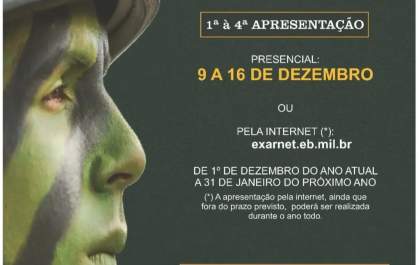 Exército convoca reservistas para o Exercício de Apresentação da Reserva