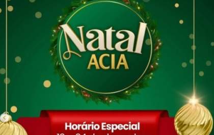 Campanha de Natal da ACIA traz promoções e ações para impulsionar o comércio