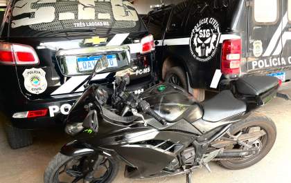 Polícia Civil recupera moto tomada de assalto e identifica autor em Três Lagoas