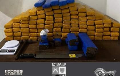 Polícia Militar apreende mais de 100 quilos de maconha em residência em Birigui