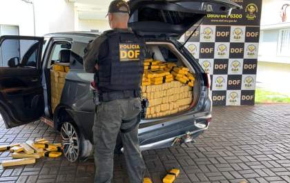 DOF recupera veículo e apreende mais de 1 tonelada de maconha em MS
