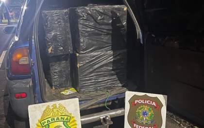 PF e PM apreendem carga de cigarros contrabandeados em Foz do Iguaçu