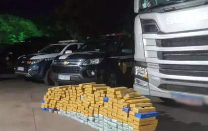 Operação integrada intercepta carreta com 250 quilos de maconha em Três Lagoas