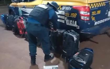 Policia Militar Rodoviária Estadual,  apreende cigarros contrabandeados em duas ocorrências durante fiscalização na MS-134