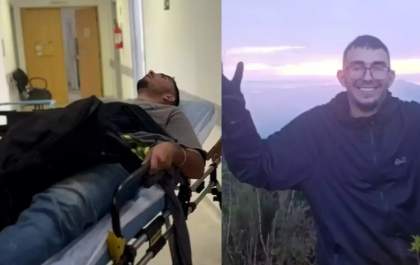 Jovem resgatado após cinco dias em montanha no Paraná está desidratado e com hematomas