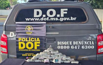 DOF prende mulher com droga presa ao corpo no interior do estado