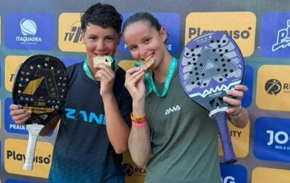 Dupla de MS conquista título nacional de beach tennis na estreia da temporada em Praia Grande