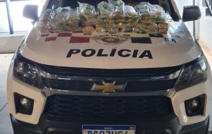 Polícia Militar apreende mais de 33 quilos de maconha e prende jovem por tráfico em Andradina