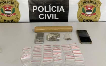 Polícia Civil prende homem de 22 anos por tráfico de drogas