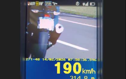 Polícia Militar Rodoviária flagra moto a 190 km/h na Rondon