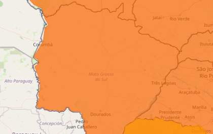 Inmet amplia alerta de chuvas intensas para todo MS