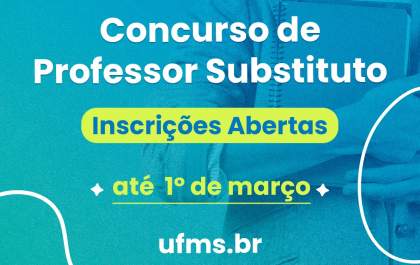 Inscrições para professor substituto da UFMS terminam neste domingo (1)
