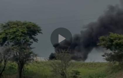 Caminhão-tanque pega fogo: bombeiros evitam tragédia na Rondon próximo ao trevo de Andradina