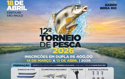 Castilho abre inscrições para Torneio de Pesca