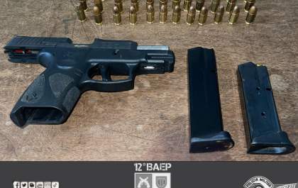 Baep prende mulher com pistola e munições em Birigui