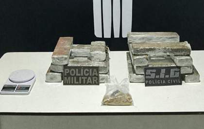 Operação prende trio e apreende 14 kg de droga em Água Clara
