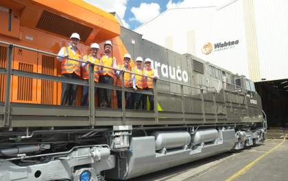 Arauco avança na estrutura logística do Projeto Sucuriú com recebimento das primeiras locomotivas da Wabtec