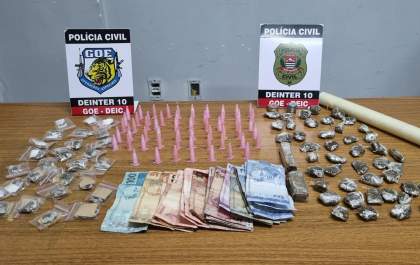 GOE/Deic prende 2 por tráfico de drogas no Águas Claras