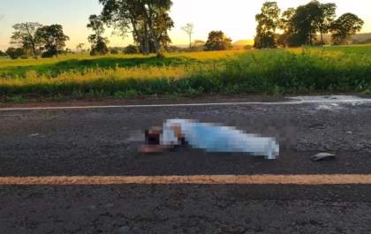 Homem morre atropelado na MS-162 em Sidrolândia
