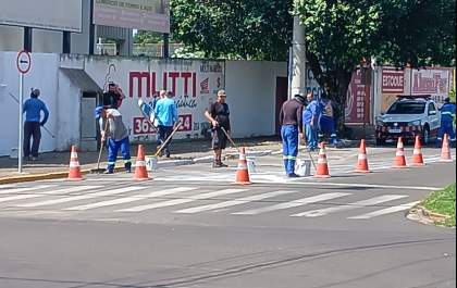 Mobilidade faz nova sinalização no cruzamento da Arthur Ferreira da Costa com a Aviação