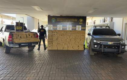 DOF apreende mais de duas toneladas de maconha em caminhonete furtada
