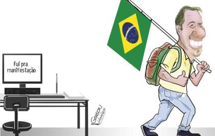 Charge - Manifestação em Três Lagoas
