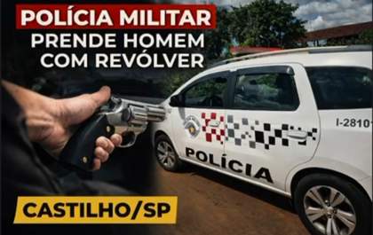 Homem é preso por porte ilegal de arma de fogo em Castilho