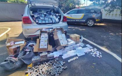 Polícia de Araçatuba prende homem com R$ 1,4 milhão em mercadorias contrabandeadas do Paraguai