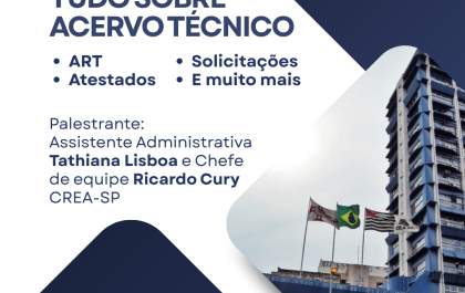 AEAN promove palestra sobre acervo técnico nesta quarta-feira em Araçatuba