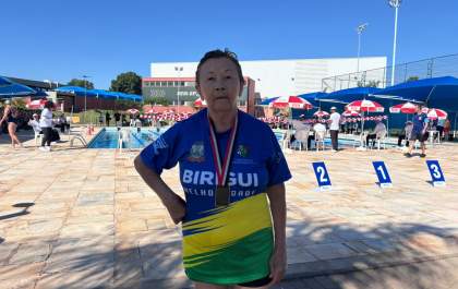 Atleta de 93 anos de Birigui compete em 3 modalidades no Jomi e conquista 3 medalhas de ouro