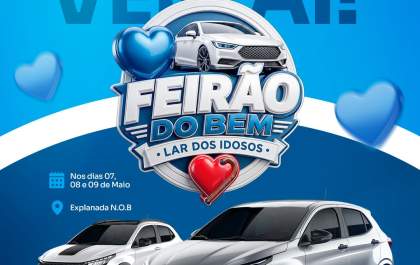 Feirão do Bem em Três Lagoas une venda de veículos e ação solidária em prol do Lar dos Idosos