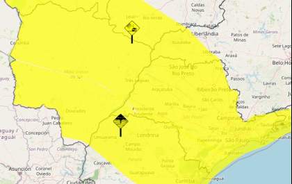 Sexta-feira será de calor, céu nublado e alerta de vendaval em Três Lagoas
