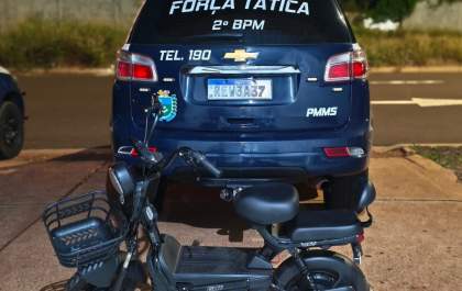 Polícia Militar prende suspeito de roubo e recupera bicicleta elétrica em Três Lagoas